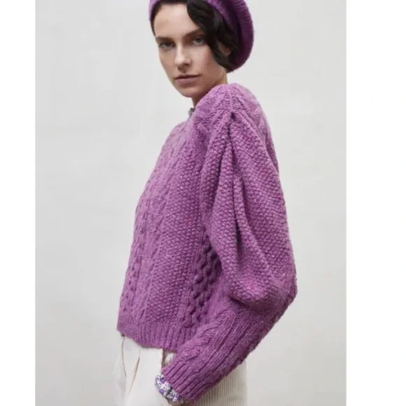 THE NEW SOCIETY Recycled Tirso Sweater in Purple, Size Small - Picture 11 of 13